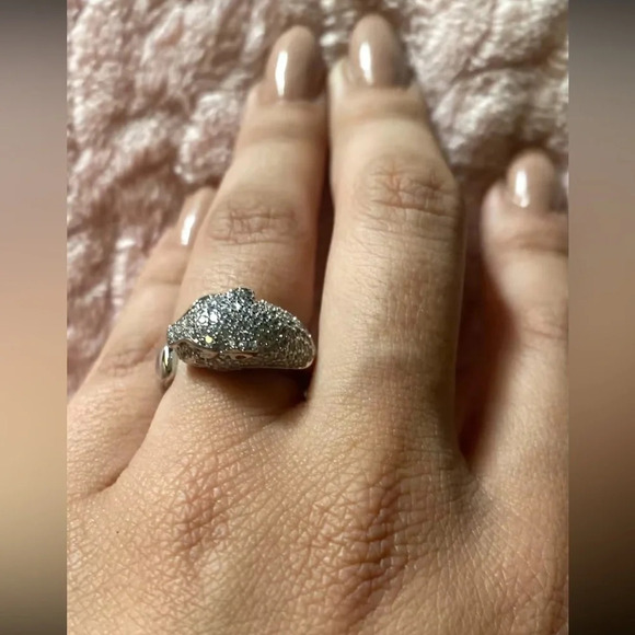 Panthere Silver Crystal Ring - Picture 15 of 17